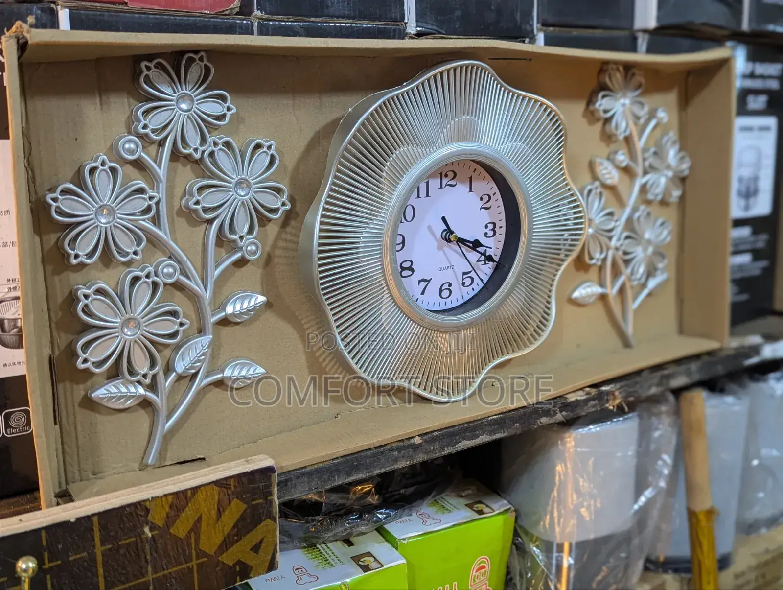 Flower Wall Clock Art