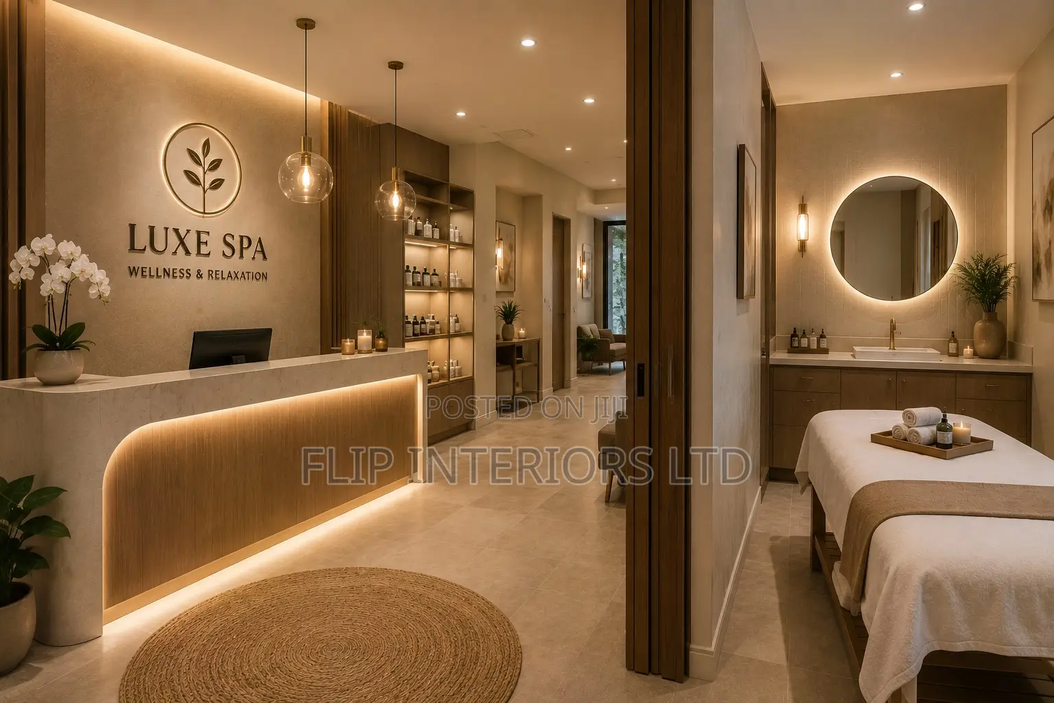 Contemporary Spa Reception Treatment Room Designs