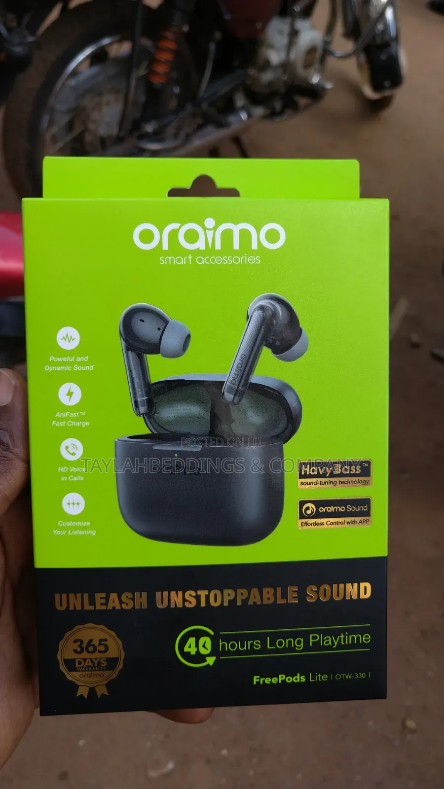 Oraimo Powerful Heavy Bass- 40hrs Play Time Pods Pro Earpods Earphones