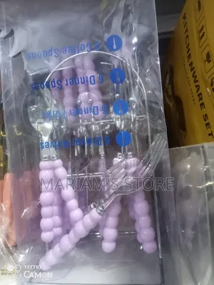 Lilac Pearl Handle Stainless Steel Flatware Sets.