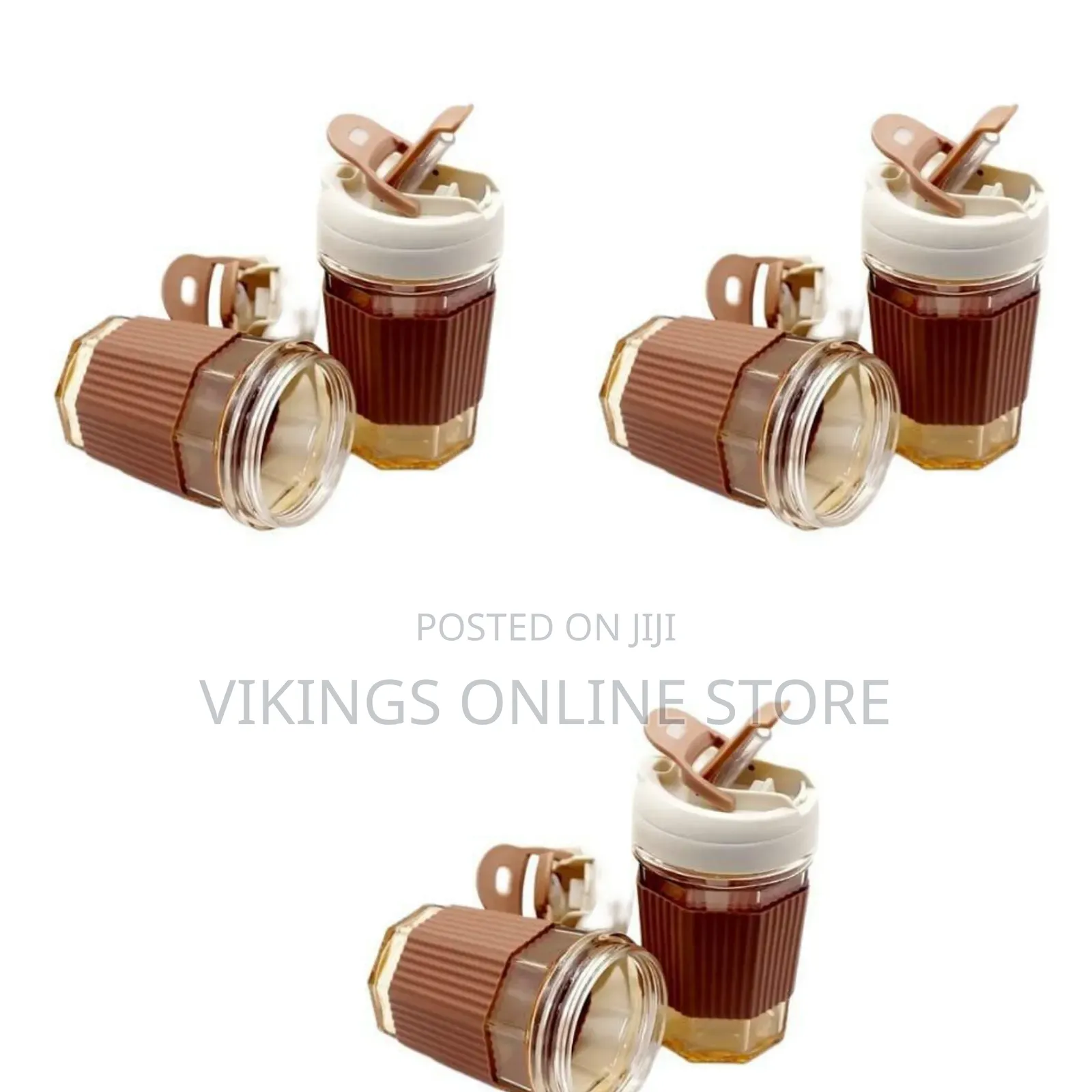 2piece Glass Tumbler With Silicone Sleeve, Iced Coffee Cup, Glass Cup