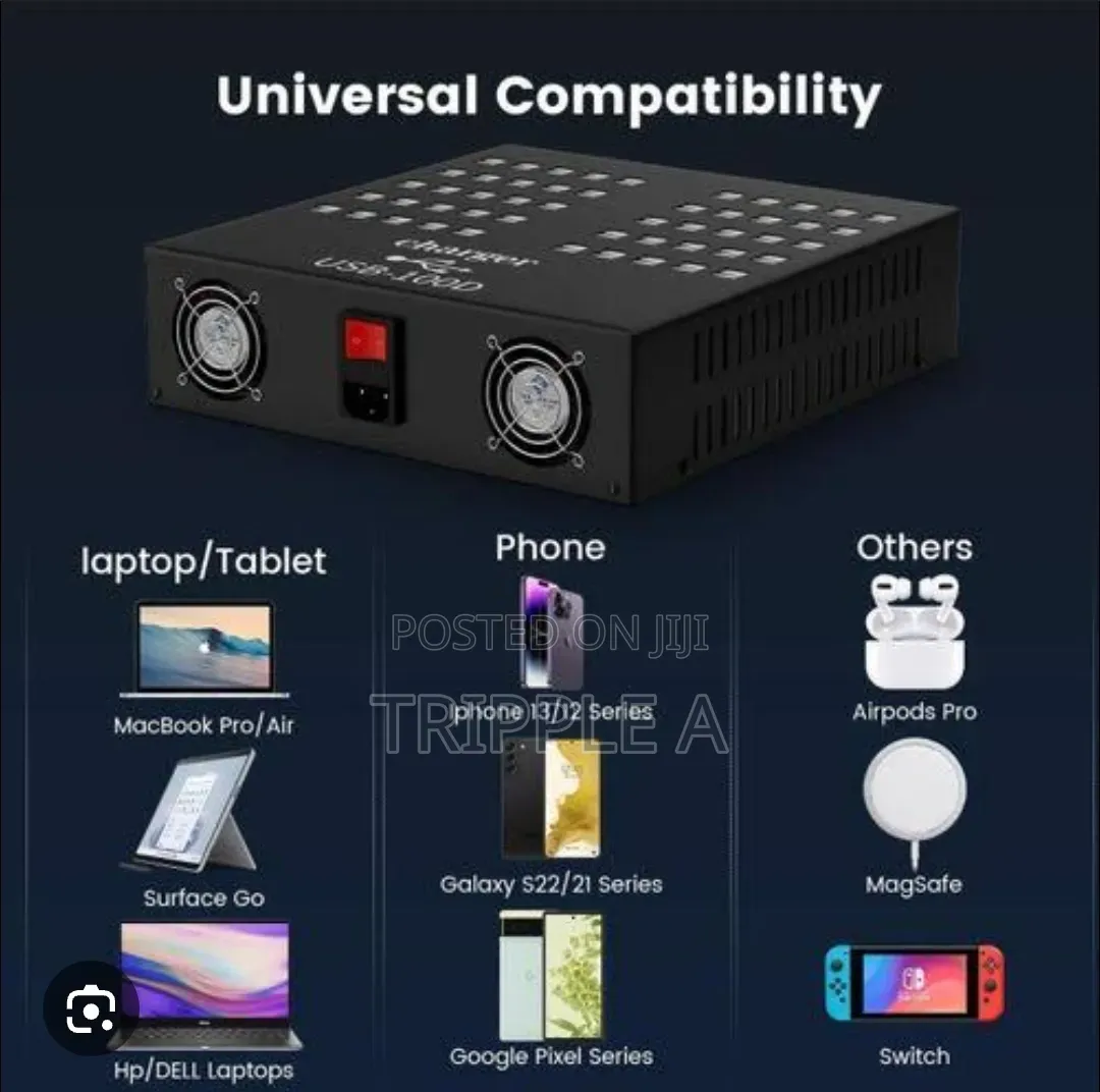 Adson 100ports Usb Fast Charger Station Deck