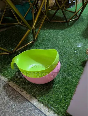 Handle Drain Basket for Washing Fruit Rice Bowl