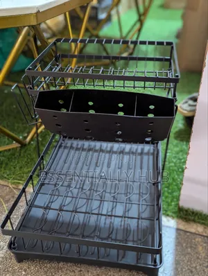 2 Section Kitchen Utensils Draining Rack