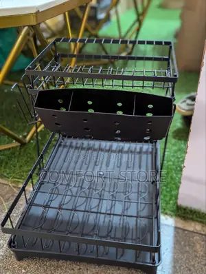 2 Section Kitchen Utensils Draining Rack