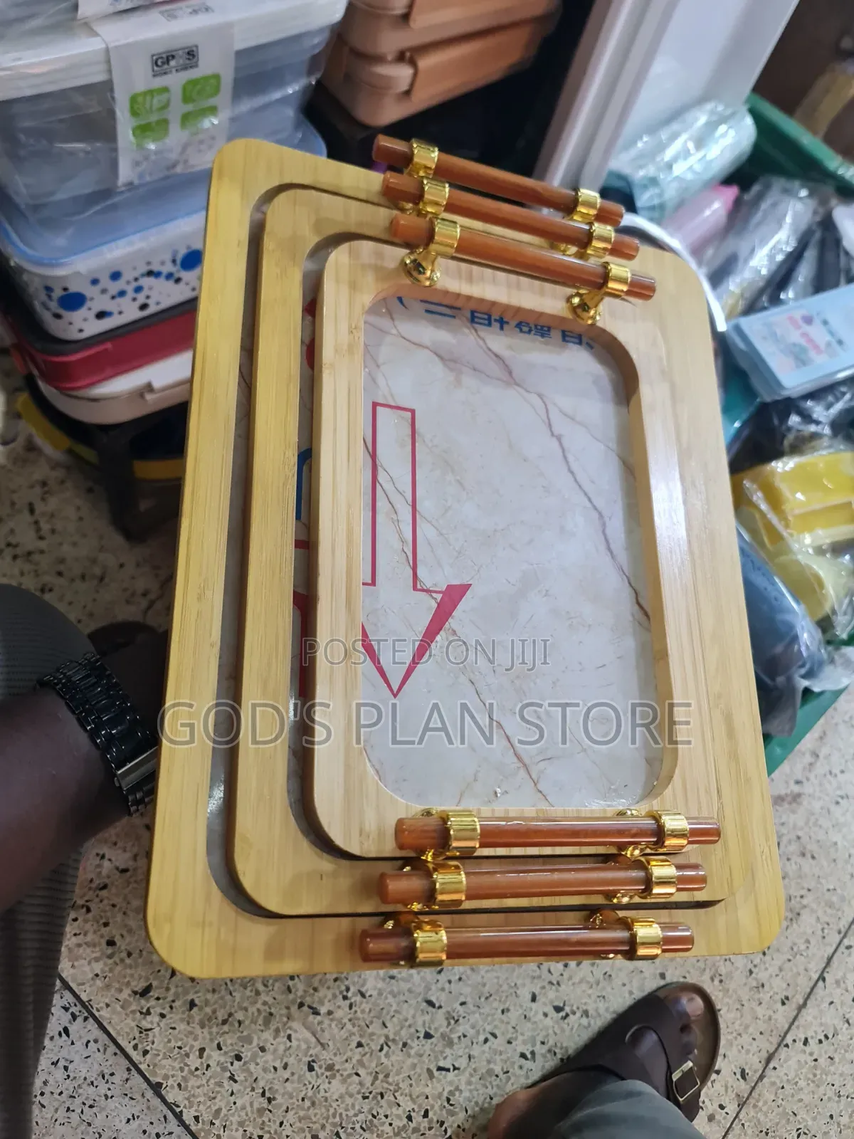 3pcs Bamboo Serving Trays Serving Trays