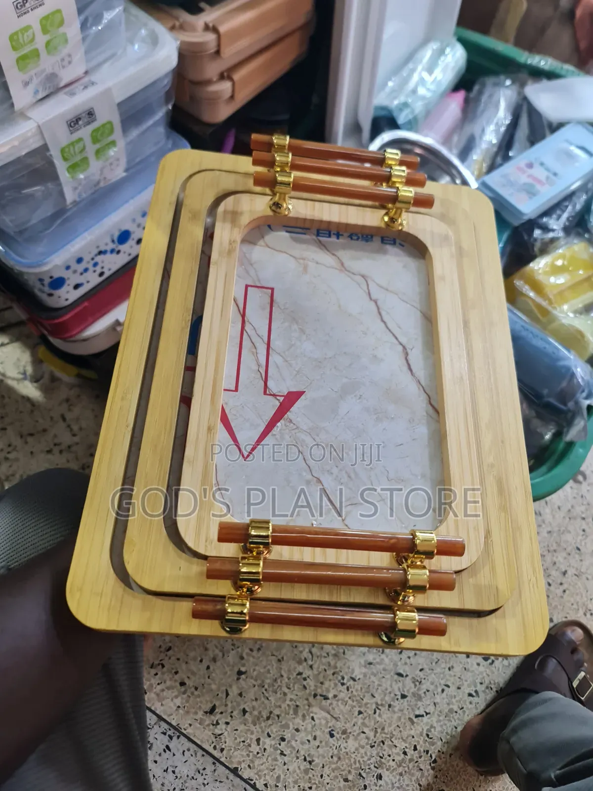 3pcs Bamboo Serving Trays Serving Trays