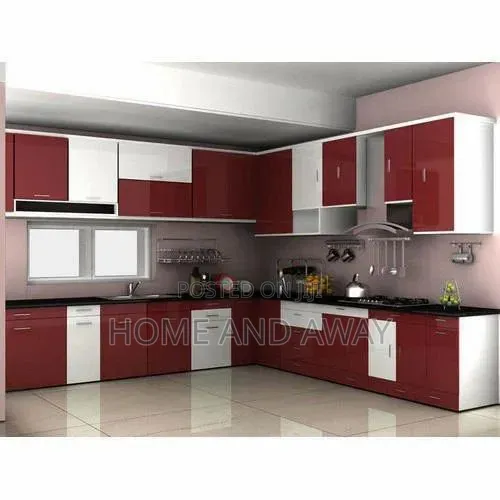 Dual Colour Combination Kitchen Cabinets 930,000/- Per Running Meter