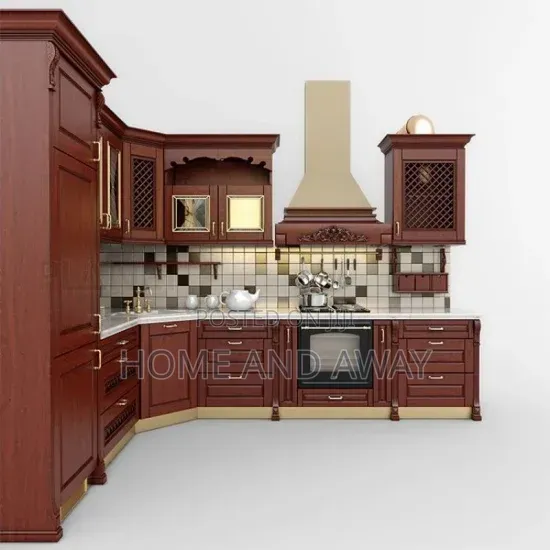 Wood Finishing Kitchen Cabinets From 1,010,000/- Per Running Meter