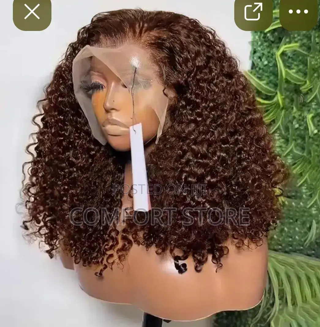 Water Wave Coffee Brown 18 Inch 13*4 Lace Closure Coffee Brown Wig