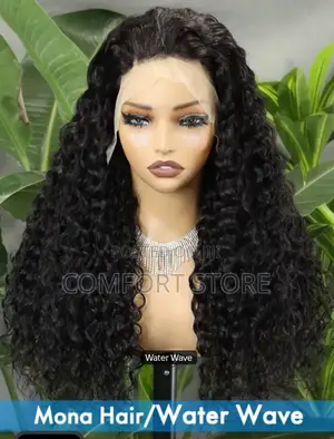 Virgin Hair Frontal Wigs Natural Black Color Deep Wave Human Hair