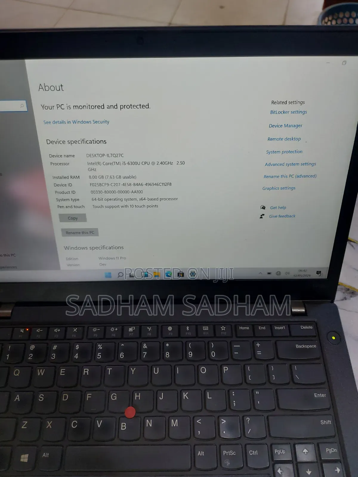 Laptop Lenovo ThinkPad T470s 8GB Intel Core i5 SSD 256GB
