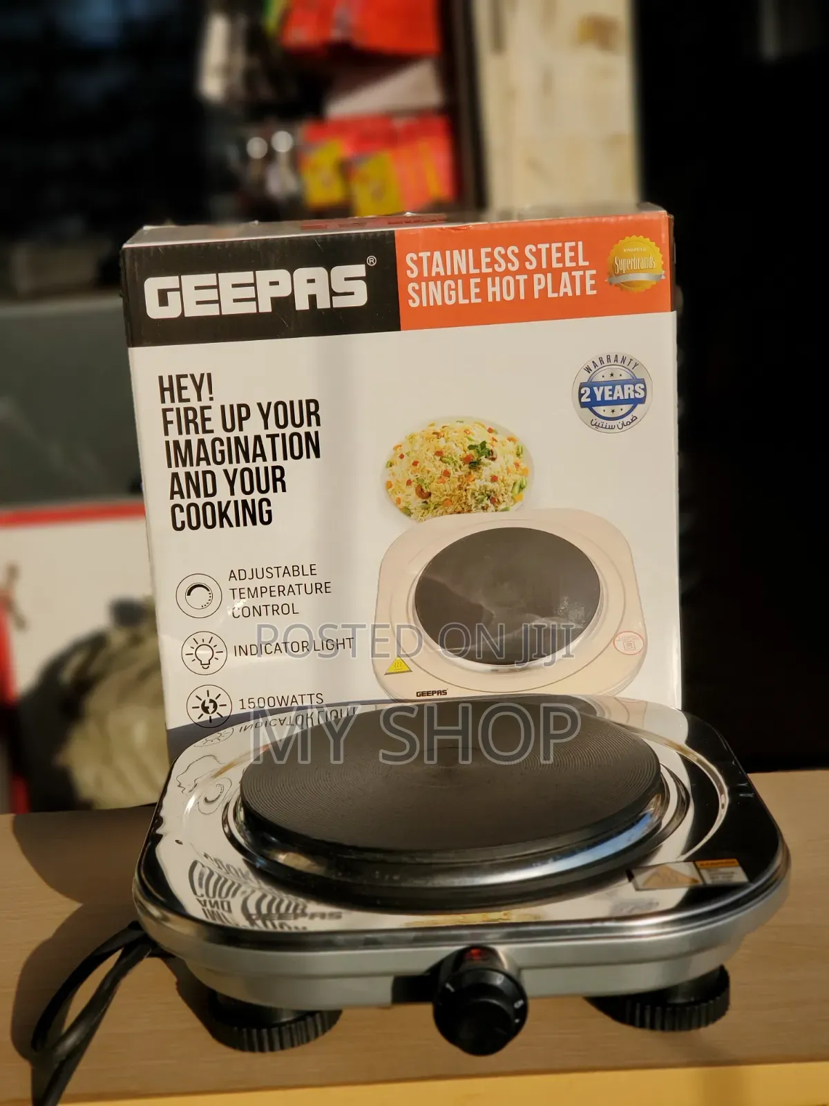 Geepas Ghp32023 Stainless Steel Single Hot Plate