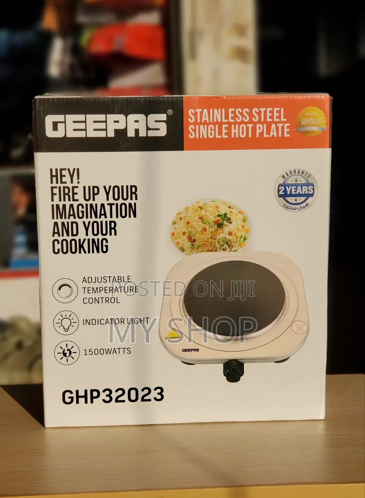 Geepas Ghp32023 Stainless Steel Single Hot Plate