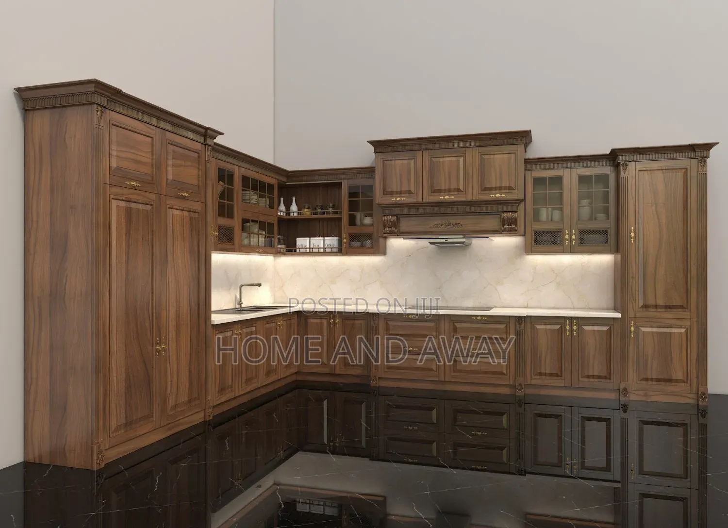 Mugavu Wooden Kitchen Cabinets L Shape From 8,000,000/- Book Now