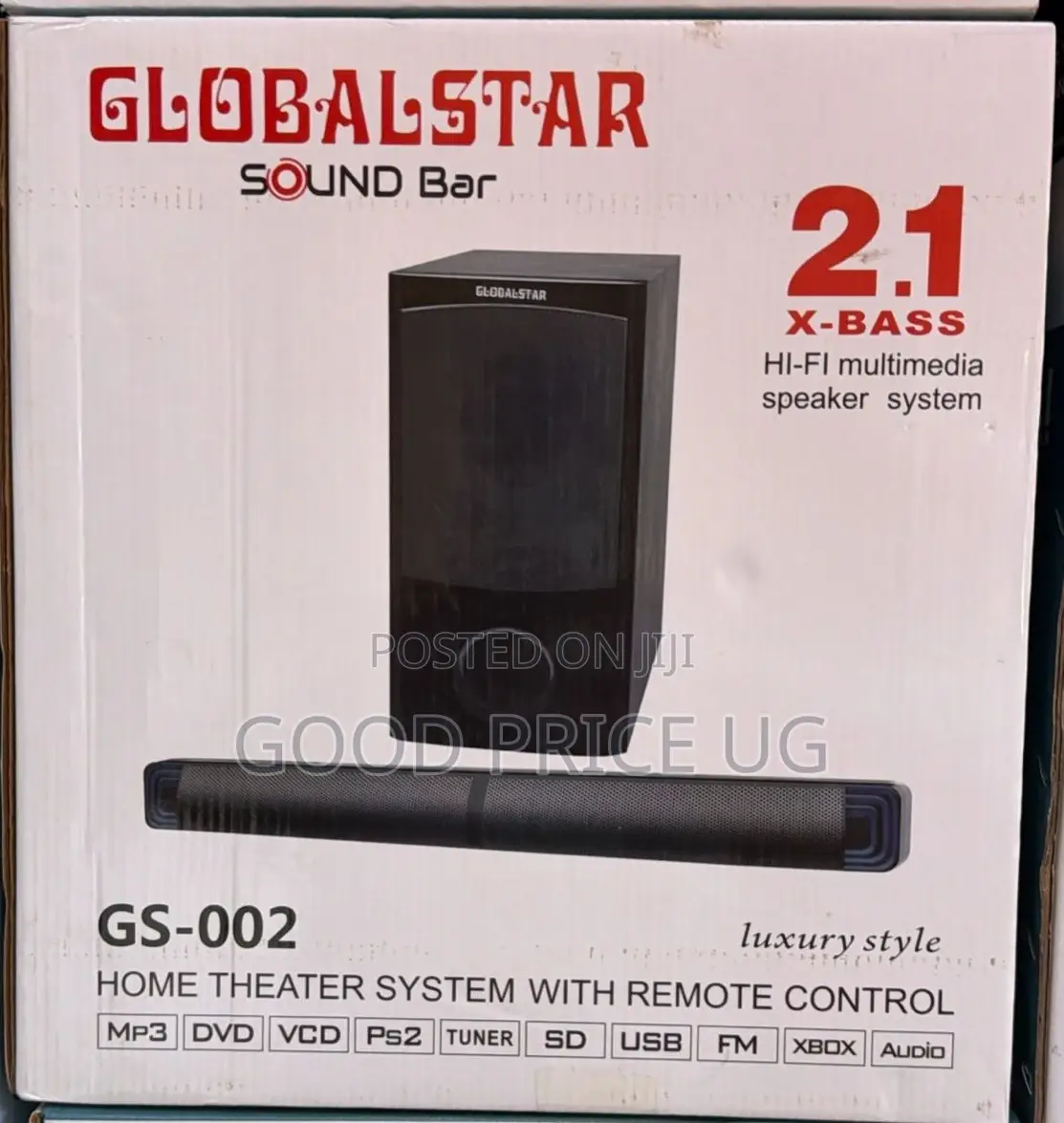 Globalstar Gs-002 Sound Bar and Subwoofer Home Theater System.