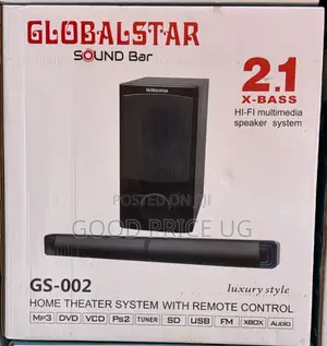Globalstar Gs-002 Sound Bar and Subwoofer Home Theater System.