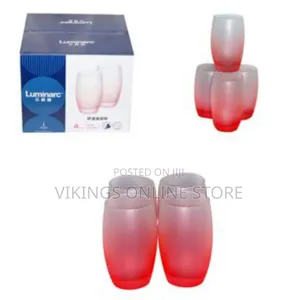 Luminarc 4 Pieces of Frost Long Juice/Water Glasses - Ice Pink