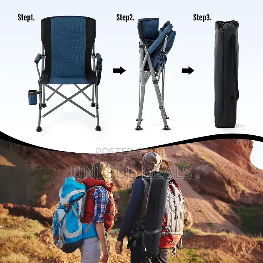 Camping Chair for Adults, Heavy Duty 330lbs Capacity