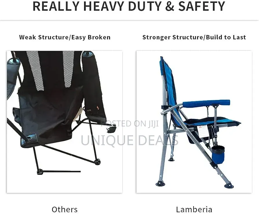 Camping Chair for Adults, Heavy Duty 330lbs Capacity