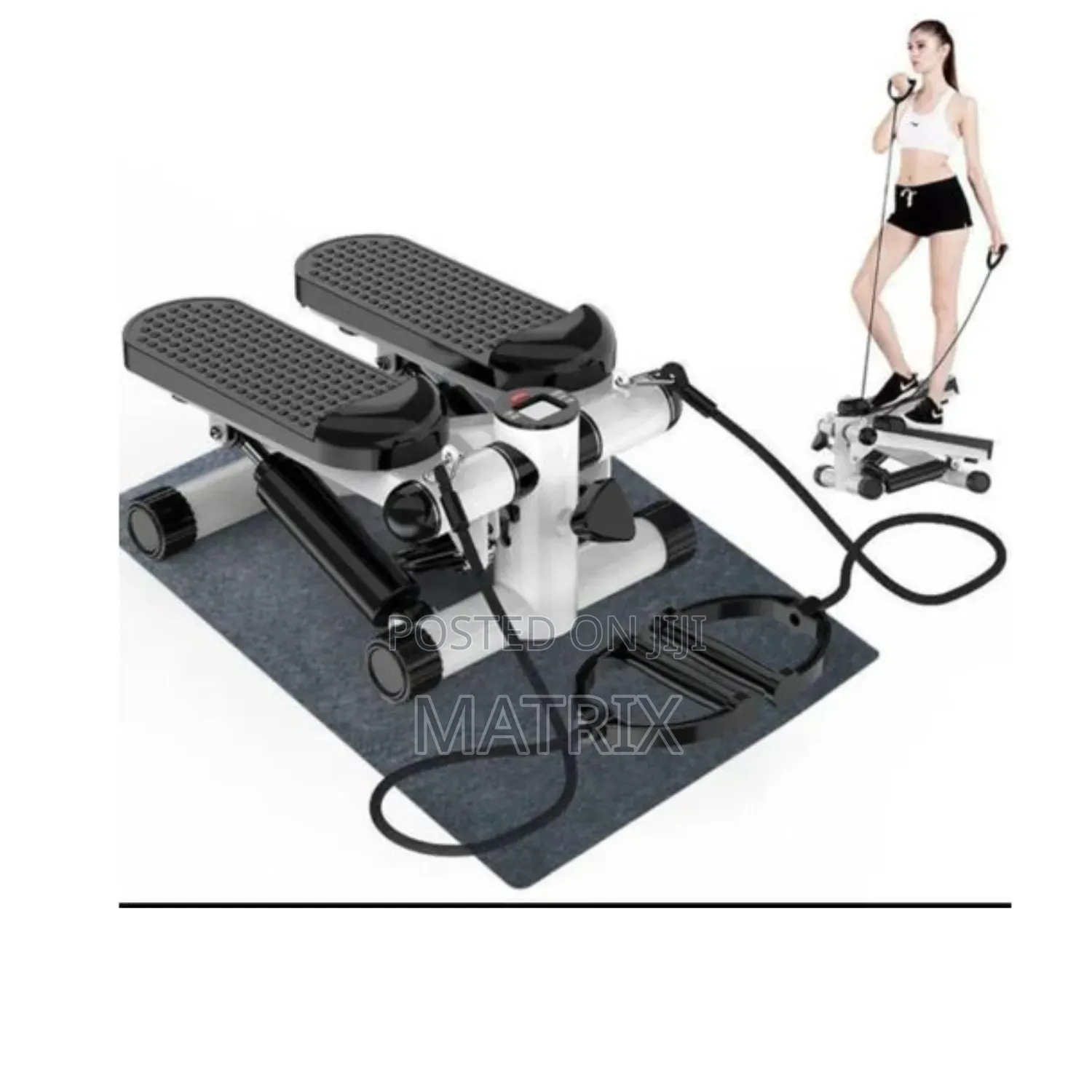 2in1 Stepper With Electric Ropes, Mini Exercise Bike