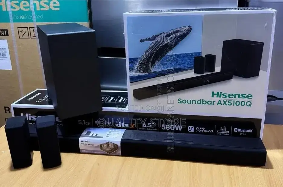 Hisense Sound Bar Ax5100q 580w 5.1 Channel