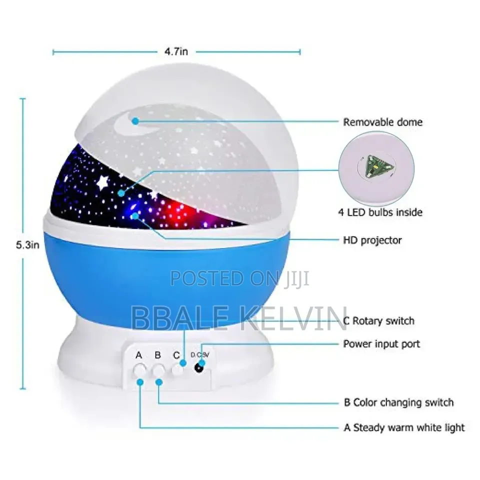 Star Master Dream Rotating Projection Lamps Designed For Rooms