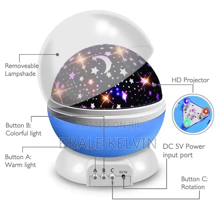 Star Master Dream Rotating Projection Lamps Designed For Rooms
