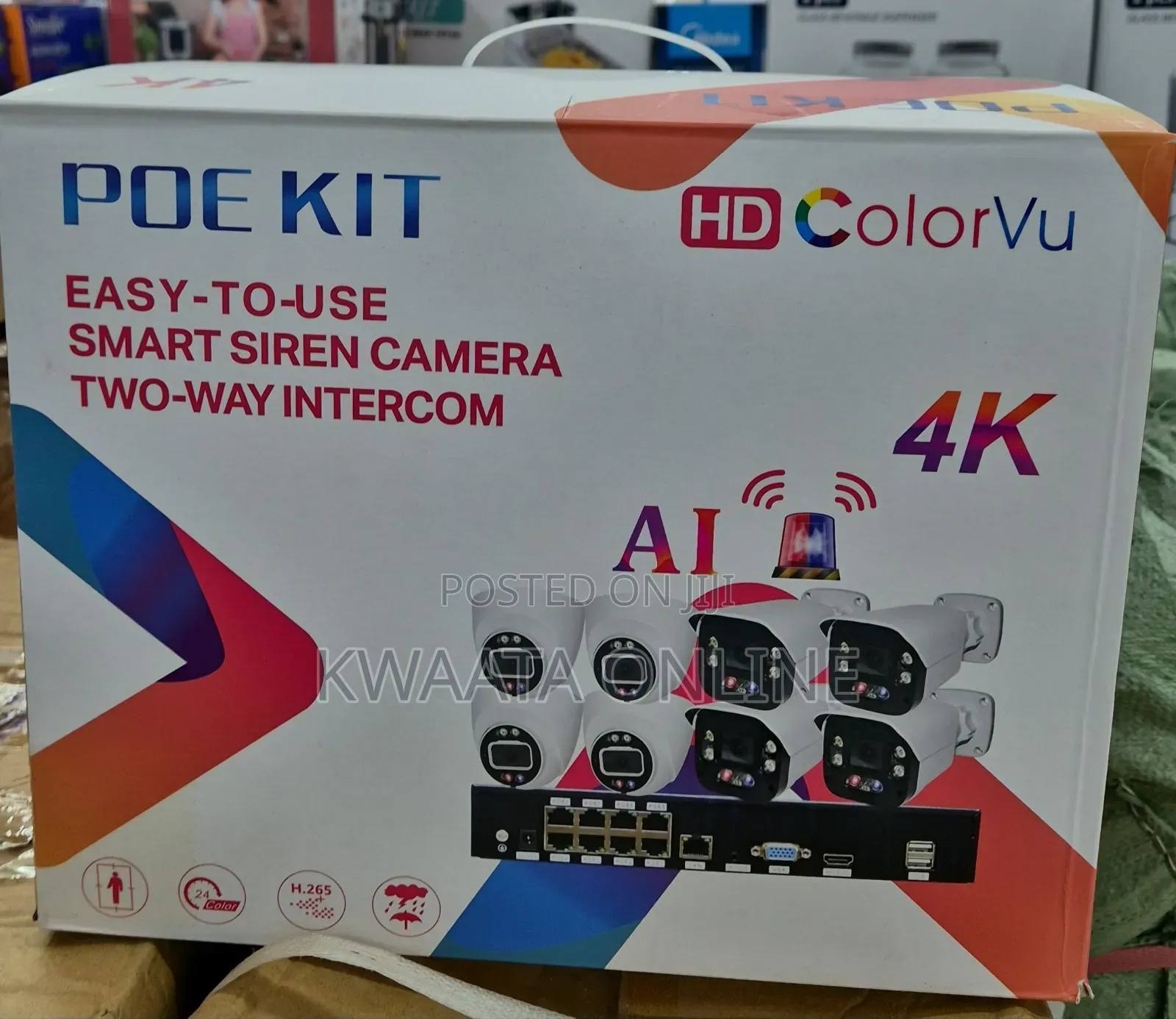 8mp Security Camera System Two Way Audio 8ch Poe Ip P2p, 1tb Hard Disk