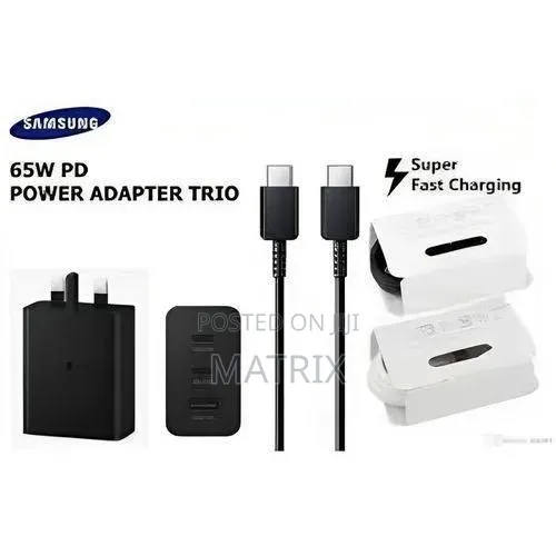 Samsung 65w Power Adapter Trio Super Fast Charger With 65w, 25w, 15w
