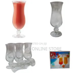 6 Pieces of of Fruit Cocktail Juice Glasses Mugs- Clear