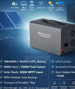 Vestwoods 1000w Portable Power Station by Haier Energy.