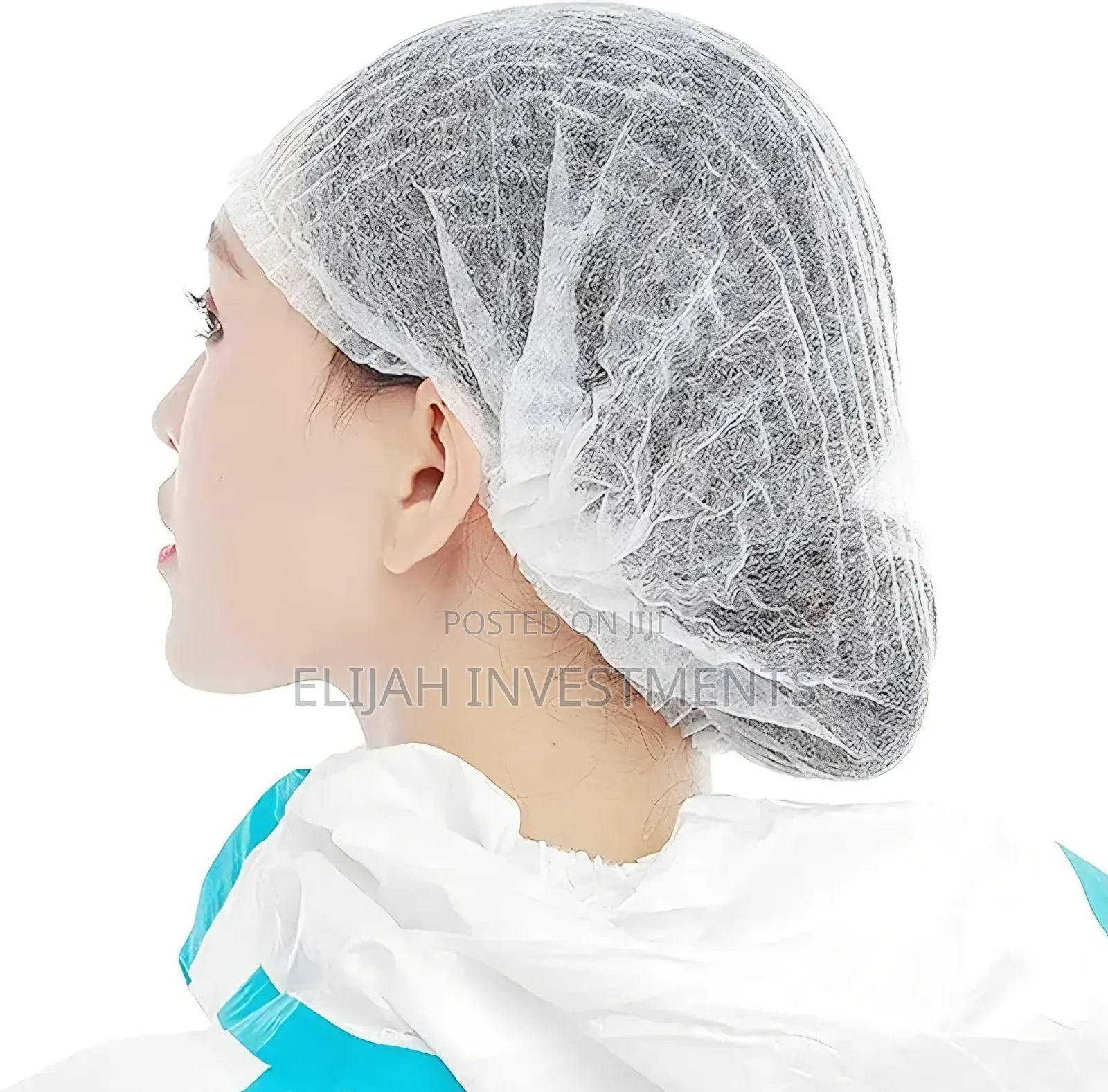 100pcs Non-woven Disposable Hair Net Bouffant Caps