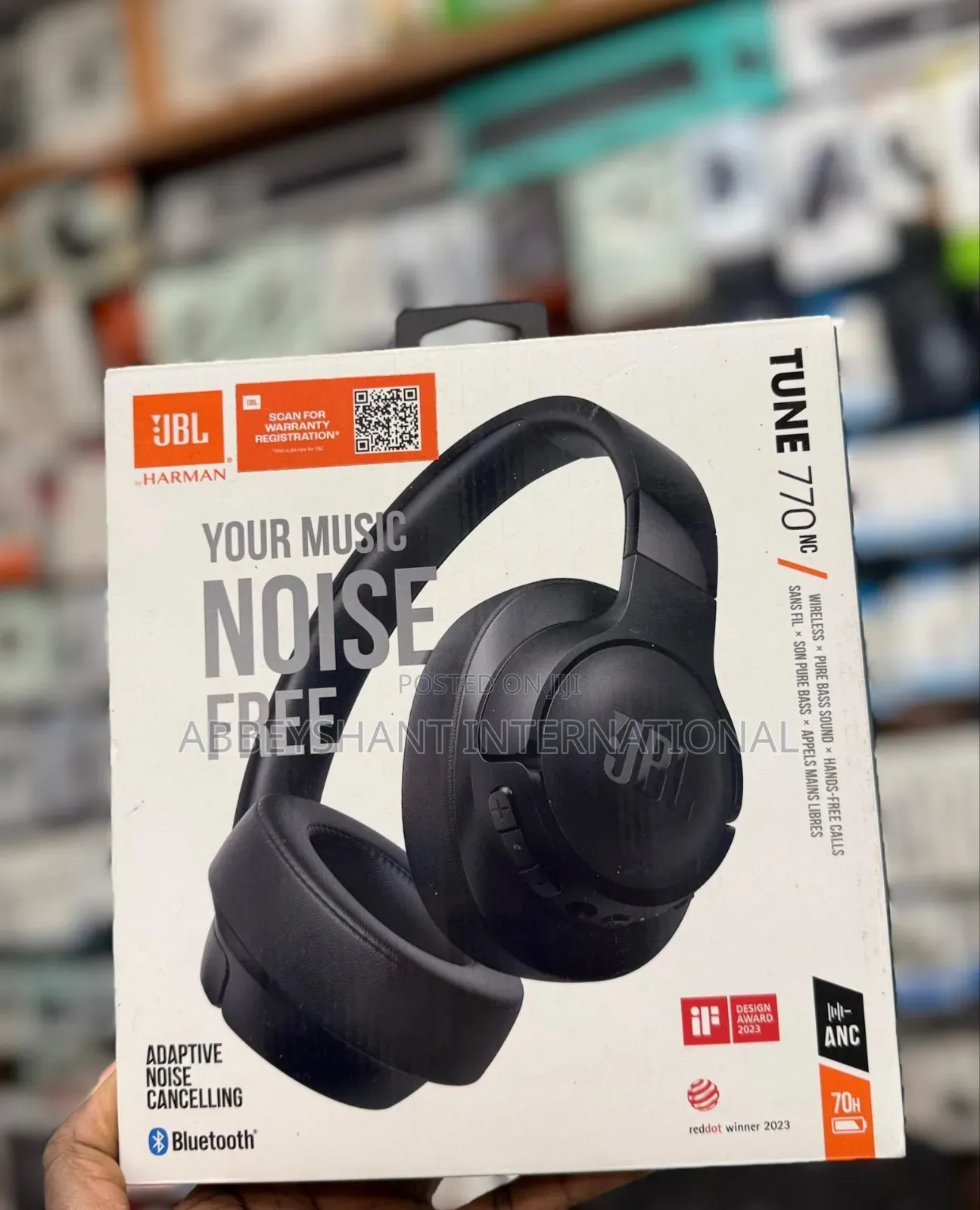 JBL Tune 770nc Headphones/Noise Cancelling Wireless Over-Ear Headphone