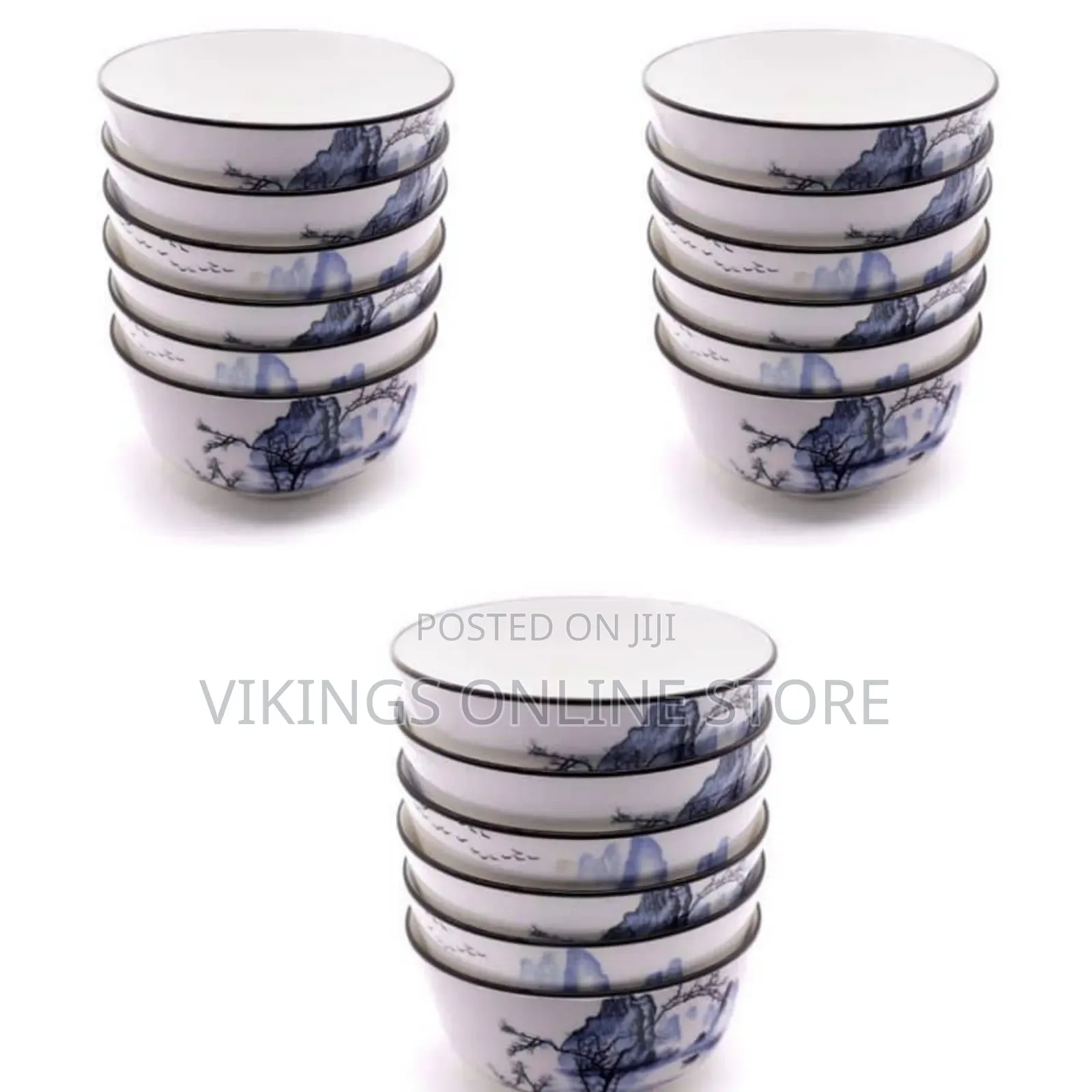 6 Pieces of Cloud Design Food Cereal Soup Bowls Dishes - Multicolor