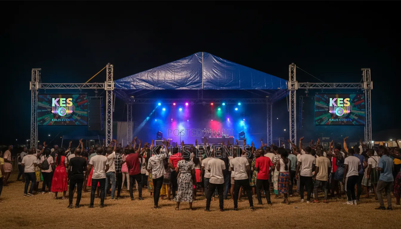 Stage Truss, Stage Lights, Led Screens, Sound, For Hire