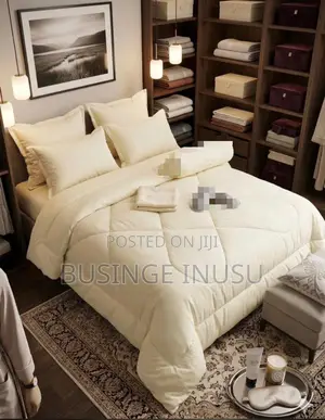 4piece Egyptian Duvet(5/6 and 6/6) 2pillowcases * 1bedsheet * ⁠1duvet