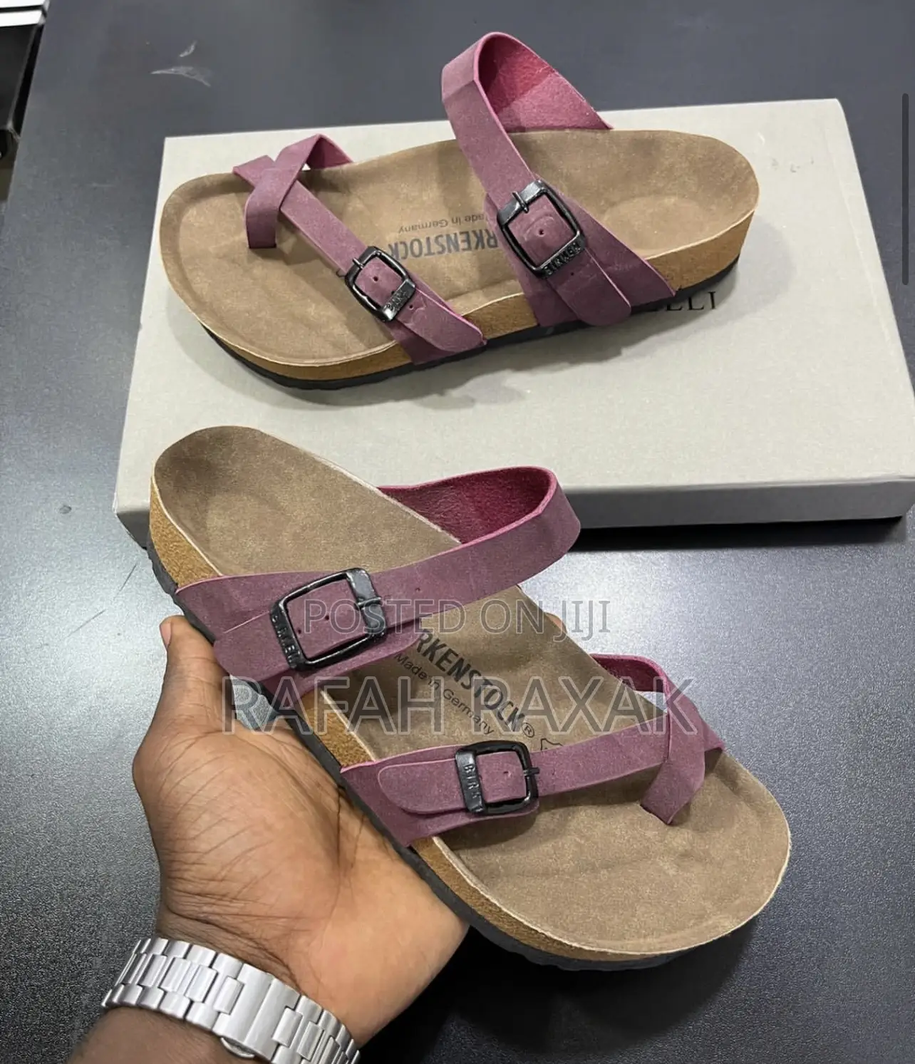 Maroon Version of Lady’S Birkenstock Sandals