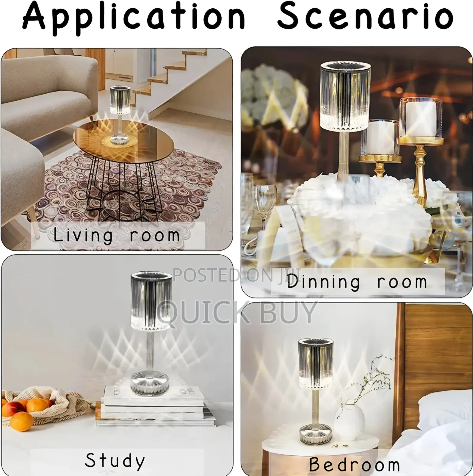 Rechargeable Acrylic Crystal Table Lamp