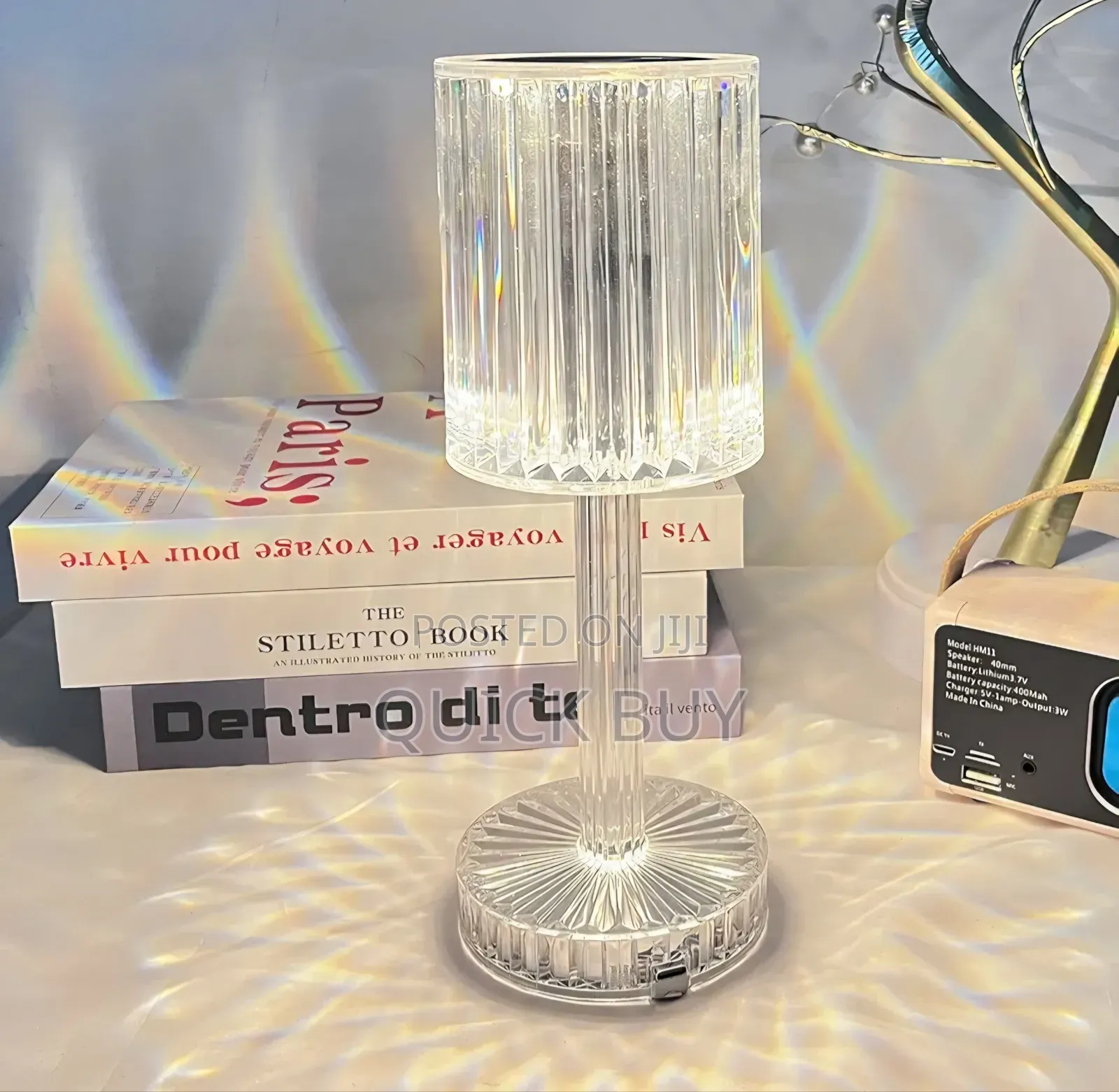 Rechargeable Acrylic Crystal Table Lamp
