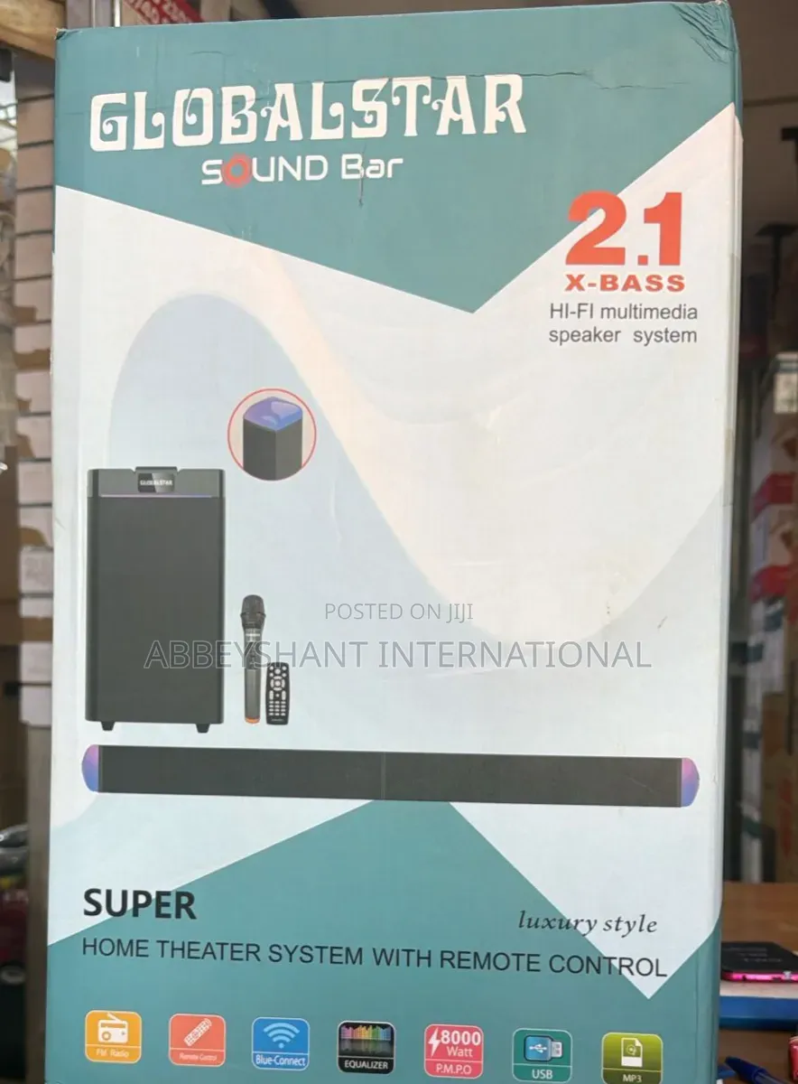 Globalstar Soundbar Home Theater System/ X-Bass Microphone Subwoofer