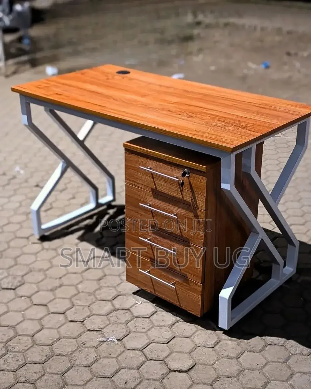 Office Desk 120cm With 3 Drawers | Study Reading Table 
