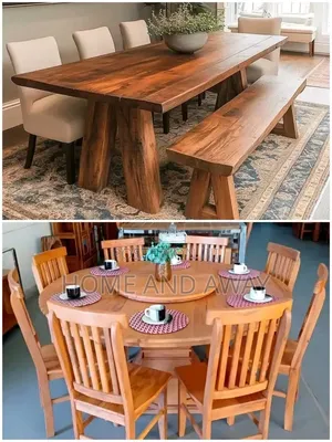 6 Seaters Africana Dining Sets/Tables From 3,000,000/- In Any Colour