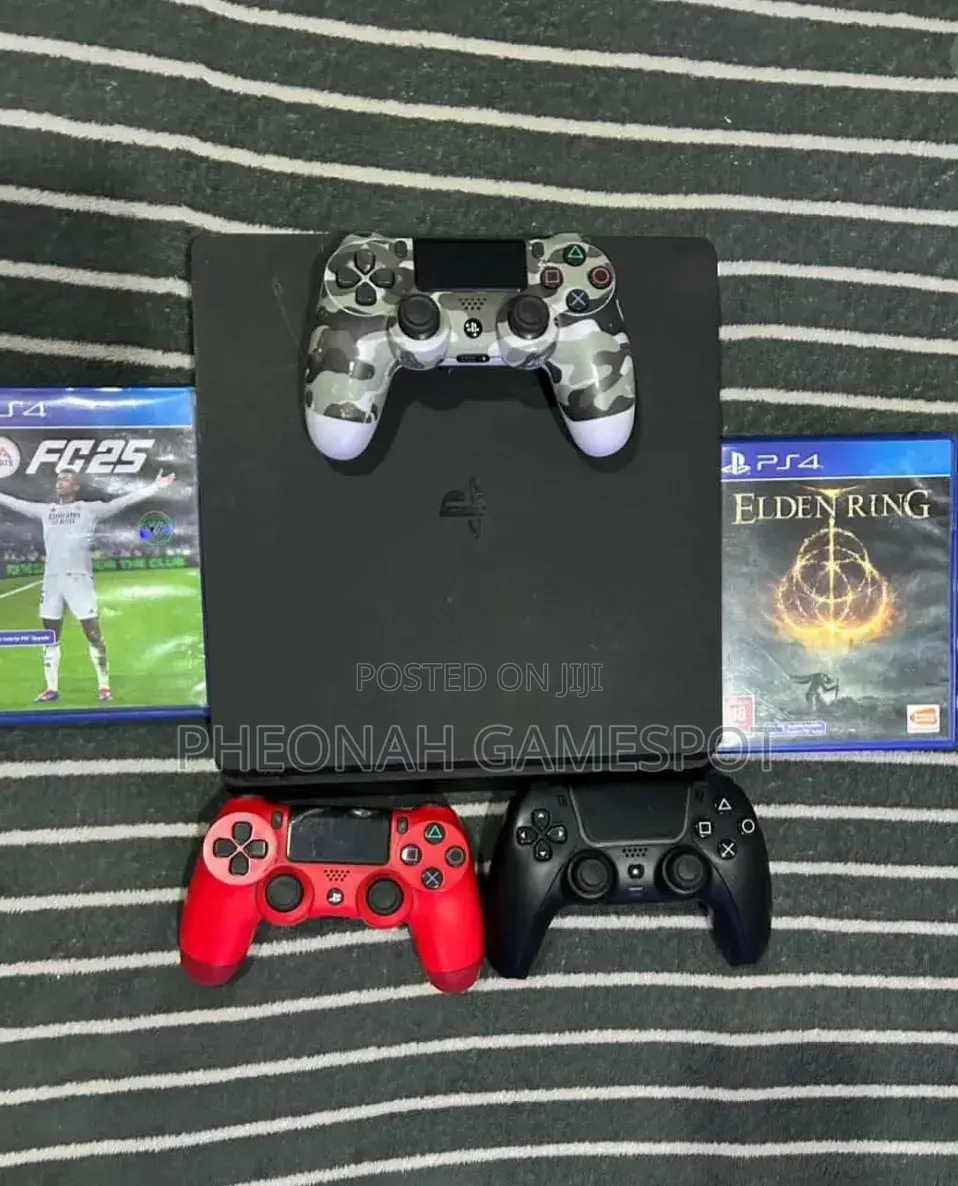 Ps4 Slim 500gb Chipped, Software Version 13.50. 12 Games, 2 Controller