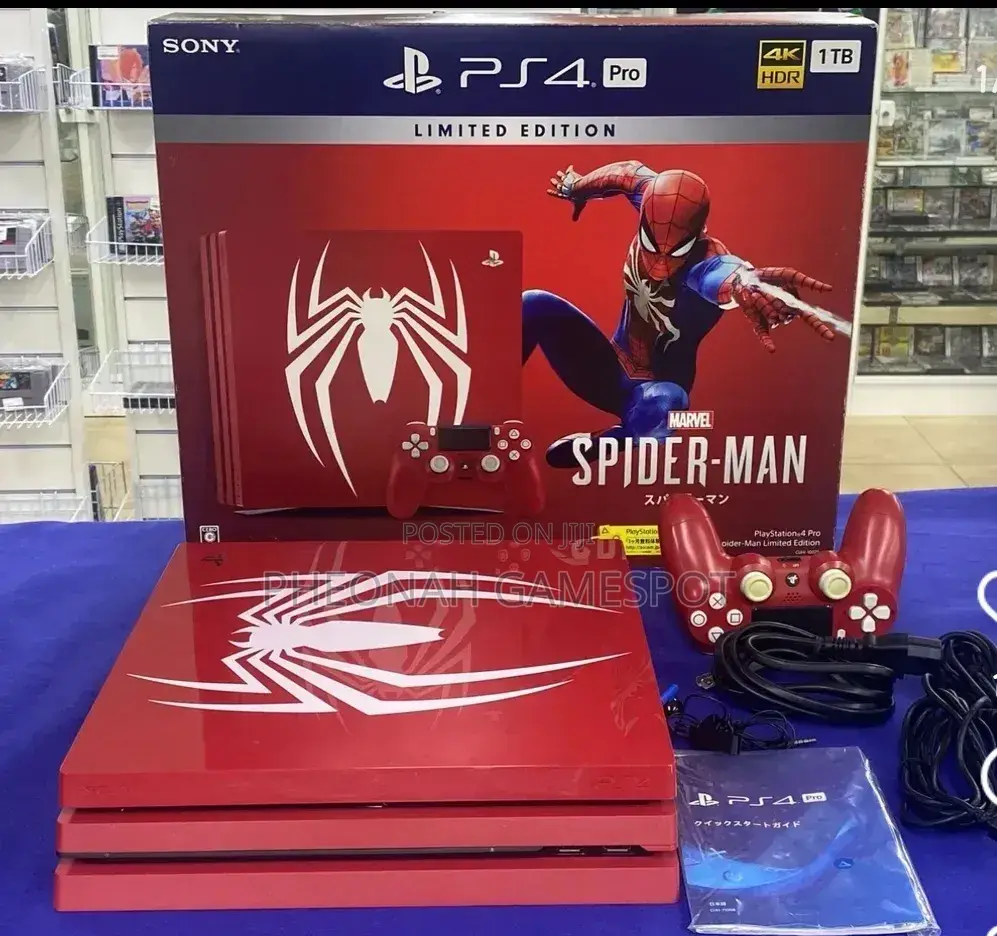 Ps4 Pro Spiderman Edition. Chipped. Has 30 Games, 2 Controllers. Love