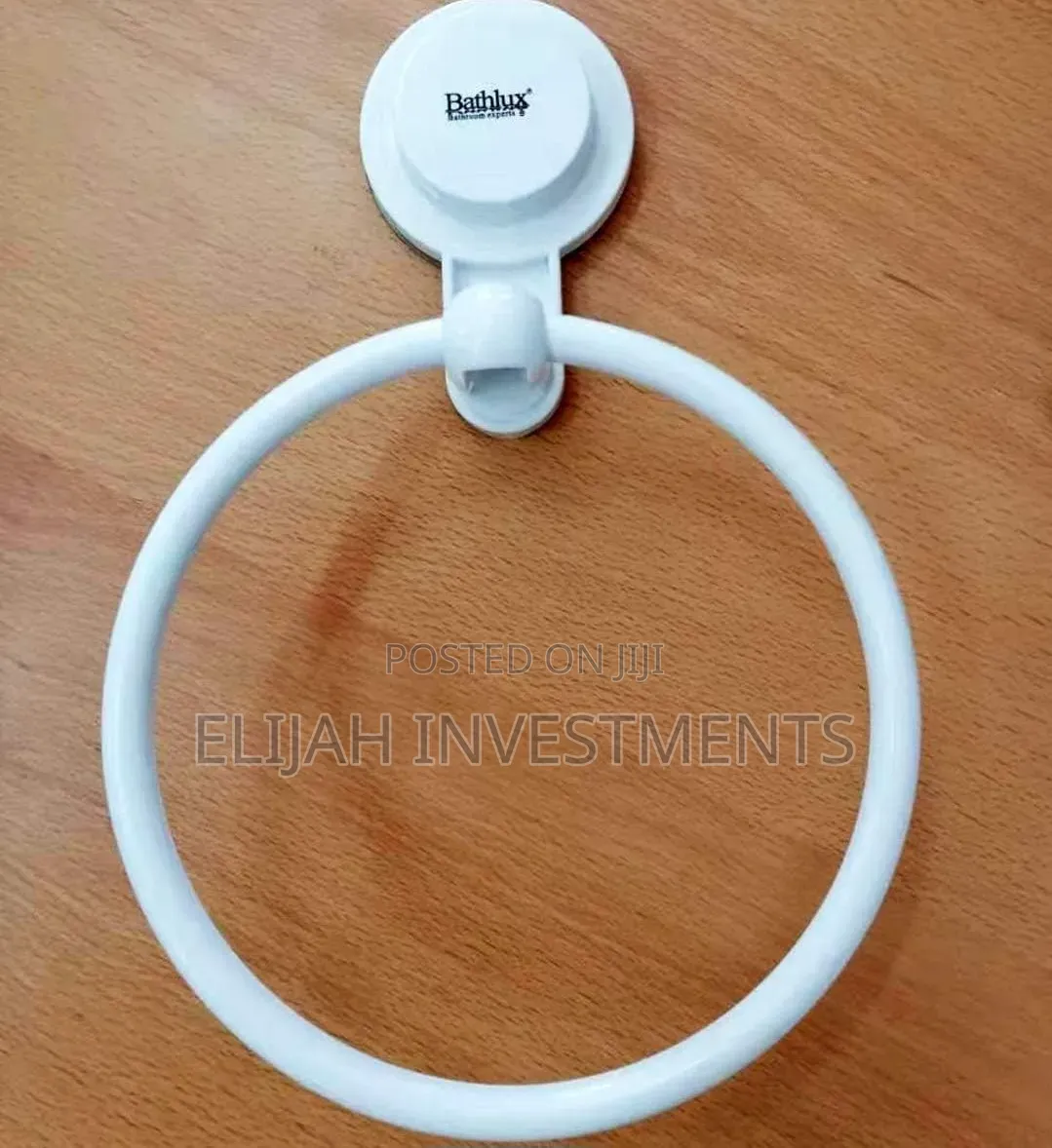 Bathlux White Abs Plastic Circular Towel Holder