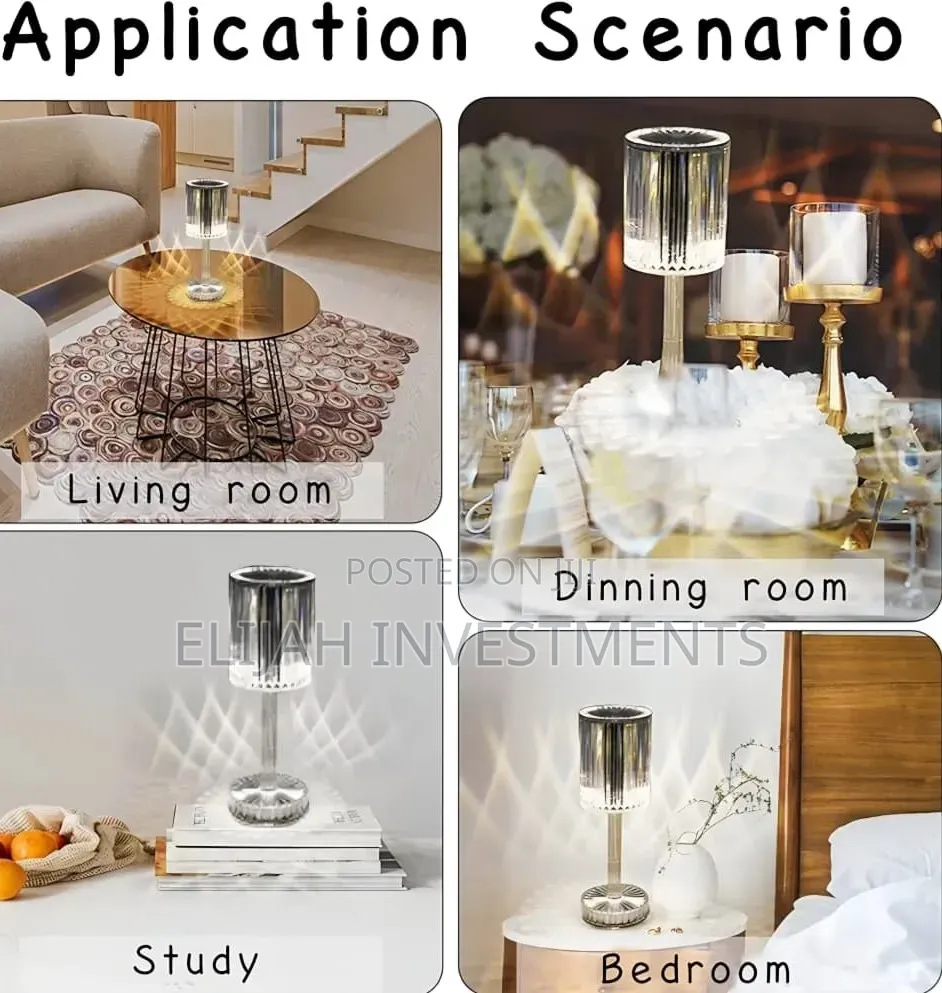 Rechargeable Acrylic Crystal Table Lamps
