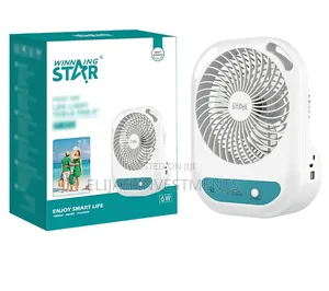 Winning Star St-4052 Rechargeable Table Fan With Led Light