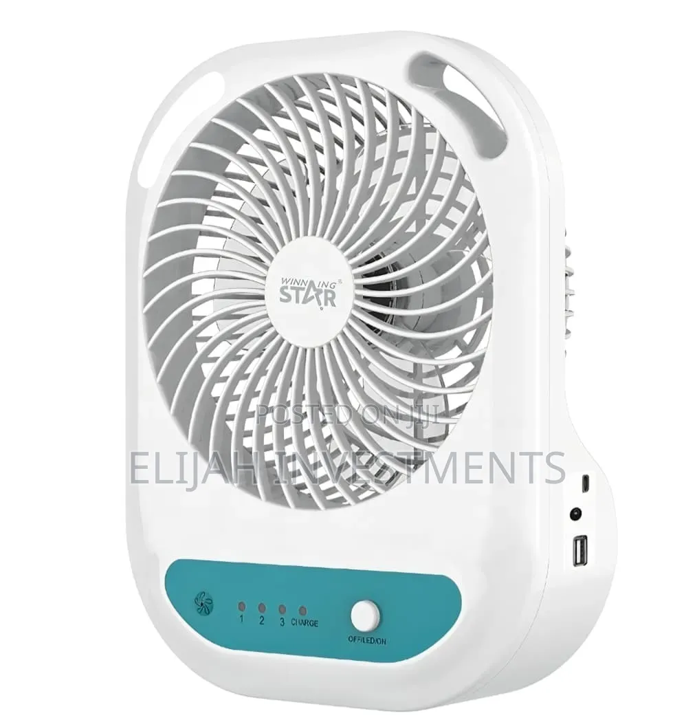 Winning Star St-4052 Rechargeable Table Fan With Led Light
