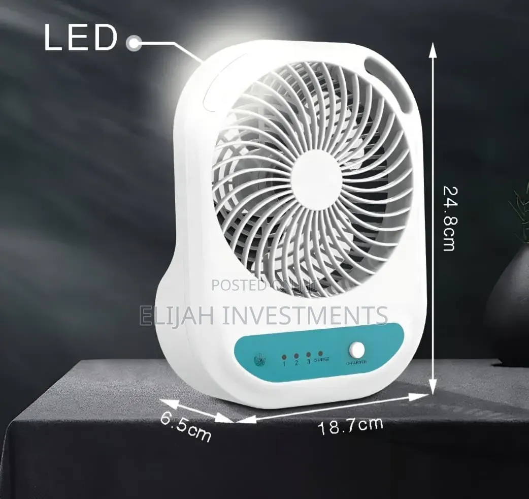 Winning Star St-4052 Rechargeable Table Fan With Led Light